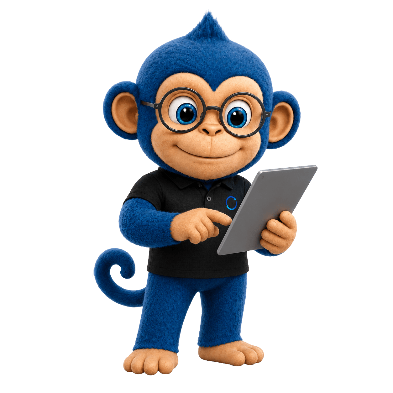 Suma revisando información en su tablet